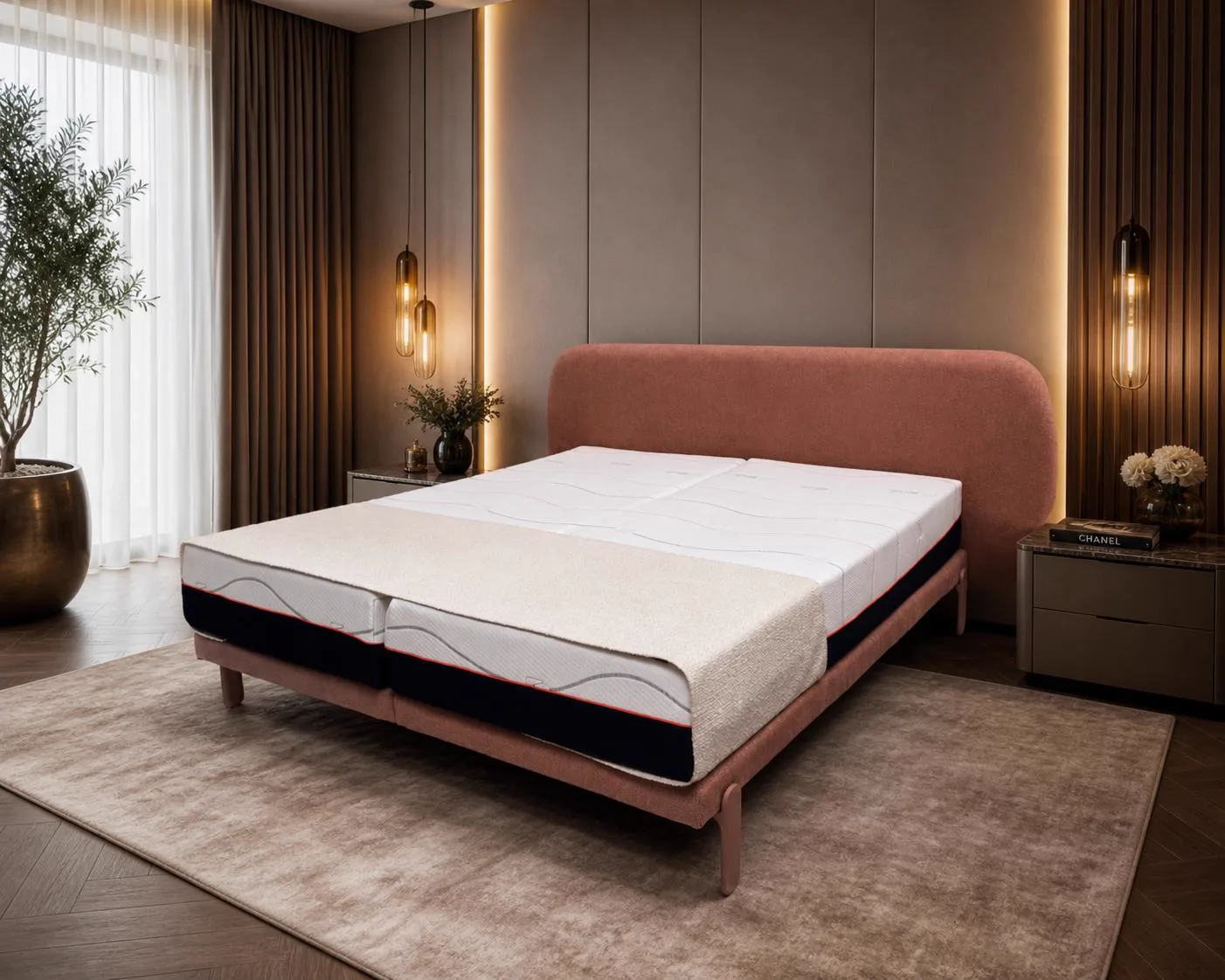 Element 4-motorig met Hybride matrassen en Twincover