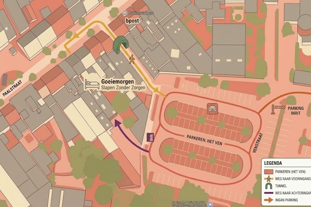 Parking Het Ven – looproute naar Goeiemorgen